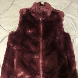 J. Crew Faux Fur Vest Size XS